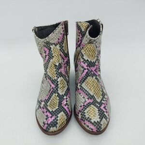 Cordani Shoes Womens Snakeskin Faux Leather Ankle Bootie Multicolor EUR 36
